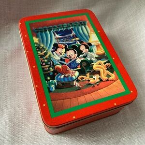 Vintage The Disney Store It's A Small World Holiday 1994 Christmas Tin!